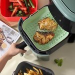 Silicone Air Fryer Baking Tray With Heat-resistant Food-safe Design For Air Frying And Baking - Non-stick Silicone Bakeware Acce