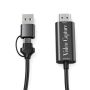 2-IN-1 USB 3.0 + Type-c/usb-c To HDMI 4K-HDTV 2 Meter Cable-high Quality-gc