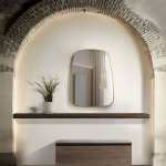 Noa Aluminium Frame Mirror - Black Gold - Gold