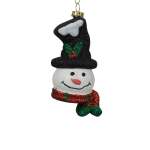 Snowman Bauble 13.7X3.7CM - With Top Hat