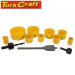 Craft Holesaw Set 13PCE In Case Carbon Steel