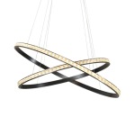 Eliptica Crystal LED Oval Ring Pendant Light