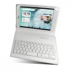 Mecer Universal 8 Inch Folio Case With Bluetooth Keyboard White