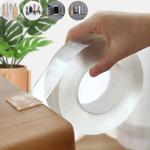 5.0METER Reusable Pe Double-sided Adhesive Tape - Heavy Duty Transparent Nano Mounting Tape Multipurpose Strong Sticky Waterproo