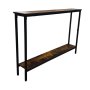 - Slimline 120CM Console Table - Supawood & Black Steel