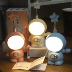 Rechargeable Astronaut Night Light Desk Lamp - Blue