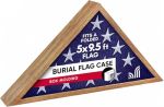 Americanflat Large Flag Display Case - Fits Folded 5X9.5' Burial Flags - Silhouette Collection - Display Box For Wall Or Tableto
