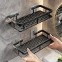 Easy-Install Wall-Mounted Bathroom & Kitchen Storage Shelf - No-Drill Space-Saving Organizer For Shampoo Soap And Accessories Bathroom Organizers And Storage Bathroom Organizer Christmas/Halloween Gift Decoration