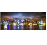 New York City Night Skyline Wall Art Canvas Print 1800 X 970