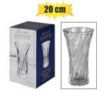 Vase Glass Swirl Thick 20CM Clear Marketplace Brits Bros
