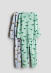 2-PACK Printed Cotton Pyjamas - Blue & Green