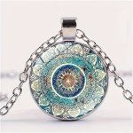 1PC Fashion Vintage Glass Pendant Necklace Accessories Gift For Men Women