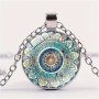 1pc Fashion Vintage Glass Pendant Necklace Accessories Gift For Men Women