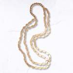 Wooden Half Circle Necklace - Brown Free