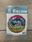 18 Inch Happy Birthday Foil Rainbow Diamond