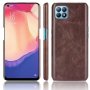 For Oppo RENO4 Se Shockproof Litchi Texture PC + Pu Case Brown