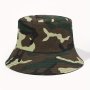 Classic Camouflage Print Bucket Hat Unisex Tactical Reversible Basin Hats Breathable Sunscreen Fisherman Cap For Women Men