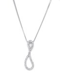 Silver Tone Pendant With Clear Crystals