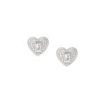 Domina Heart Earrings With Cubic Zirconia
