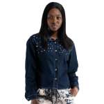 Diamante Detail Shirt - Dark Blue L