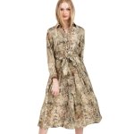 Delilah Dress Green Snake Skin