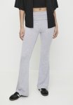 Superbalist Roll Over Waist Band Knit Flare Leg - Grey Melange