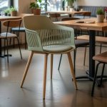 Lyric Fabric Tub Chair - Ash Metal Legs - Coffee
