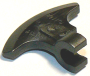 Parts Minifigure Weapon Axe Head With Clip 53705 - Pearl Dark Grey