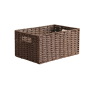 Woven Storage Basket Basket With Built-in Handle Paper Rope Basket Brown