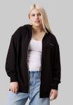 Calvin Klein Plus Diffused Ck Zip-through - Ck Black