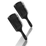 Senza Collection Paddle Hair Brush-black-blue Trim Pack Of 2