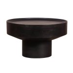 Audrey Wooden Black Round Coffee Table
