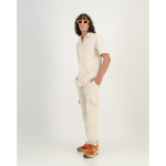 Stretch Corduroy Cargo Pants In Pearl - M