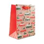 Gift Bag Small Glitter Green And Red