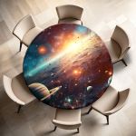 Planets Six Round Tablecloth