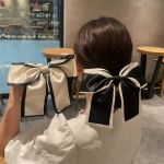 Chic Bowknot Hair Tie For Girls - Durable Pe Material Fashion-forward Ponytail Holder