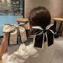Chic Bowknot Hair Tie For Girls - Durable PE Material Fashion-Forward Ponytail Holder