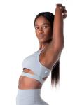 Organic Pristine Cut-out Bra - Grey - Large