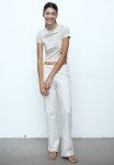 2 Pack Cropped T-shirts - Light Beige & Dark Grey