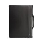 A4 Leather Varsity Zip Folder