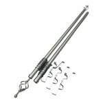 3M Smte Expandable Curtain Double Rod With Twisted Cage Finial With Keychain