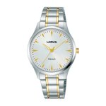 LORUS Two-tone White Sunray Dial Woman's Watch RG277RX9
