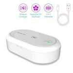 3-IN-1 Fast Wireless Charger Uv Sanitizer Box With Aromatherapy – White