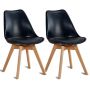 Kcw: Tulip Chair Dining Chair Set Of 2 - Black