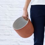 Moon Planter - Terracotta White - 21CM