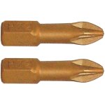 Tork Craft Pozi 2 X 25MM Insert Bit Torsion Tin Coated 2PCE PZ2