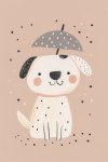 Dog On A Rainy Day Canvas Print - 600MM X 600MM