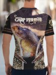 Men's Fish Graphic Print T-Shirt Short Sleeve Crew Neck Tee Men's Clothing For Summer Outdoor