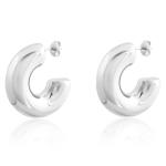 Stainless Steel Bold Hoop Earrings