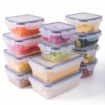Kitchen Refrigerator Rectangular Crisper Microwave Heat-resistant Plastic Lunch Box Food Lunch Box Fruit Storage Sealed Box